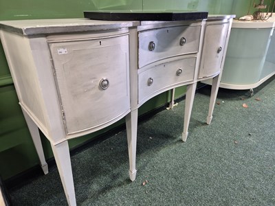 Lot 375 - A painted Georgian-style sideboard H 91 W 136...