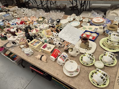 Lot 645 - A collection of ornamental novelty tea pots, a...