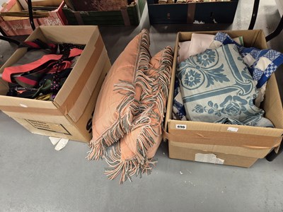 Lot 696 - A box of gentlemen's ties and a selection of...