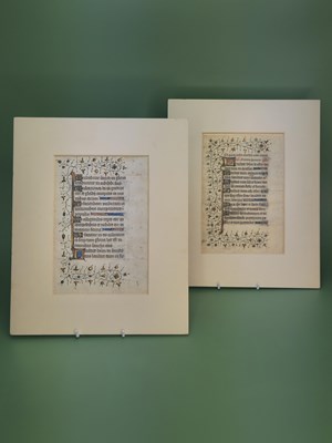 Lot 90 - Two rare French 15th-century hand-illuminated...