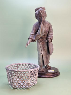 Lot 1451 - An early 20th century Japanese bronze figure...