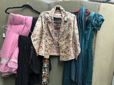 Lot 5 - Clothing - A floral short jacket, pit to pit...