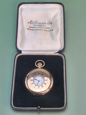 Lot 1701 - J W Benson. A 9ct Hallmarked gold-cased...