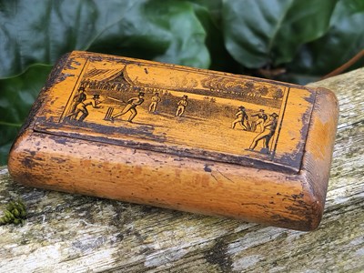 Lot 1704 - A 19th-century Mauchline Ware snuff box, the...