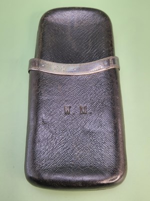 Lot 1722 - A Victorian hallmarked silver-mounted leather...