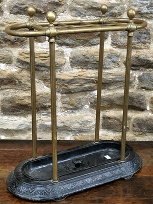 Lot 1729 - A late Victorian brass and cast-iron country...