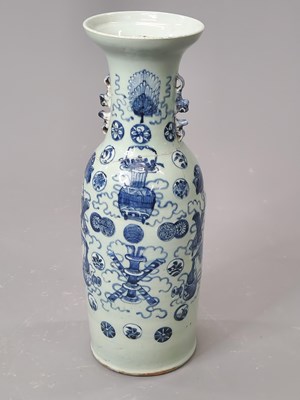 Lot 1385 - A 19th century Chinese celadon ground vase...