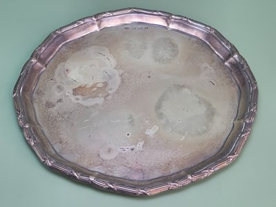 Lot 1406 - A rounded octagonal silver waiter, Blanckensee...