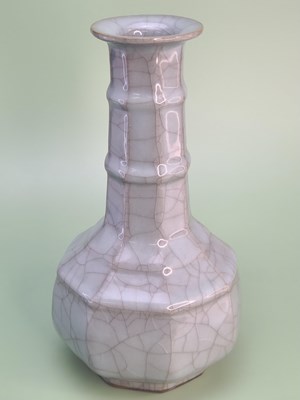 Lot 1428 - A Chinese yue style celadon octagonal section...