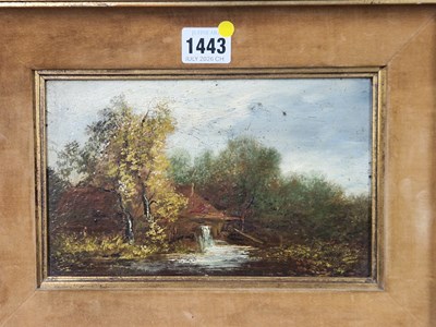Lot 1443 - Late Victorian school, a watermill amongst...