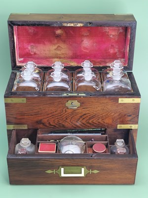 Lot 1803 - A Victorian brass-bound Rosewood cased...