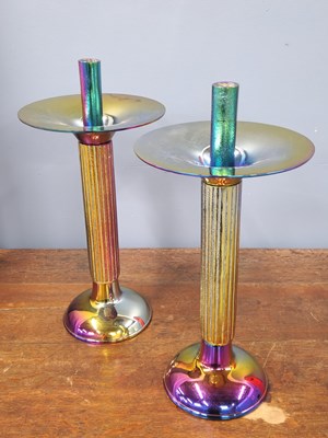 Lot 1813 - A pair of contemporary Polspotten lustre glass...