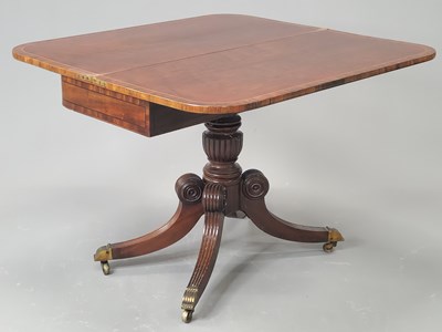 Lot 1500 - A 19th century rosewood cross banded plum...