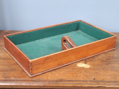 Lot 1824 - An antique mahogany butler's cutlery tray with...