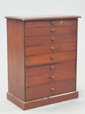Lot 1825 - A mahogany collector's table top chest of...