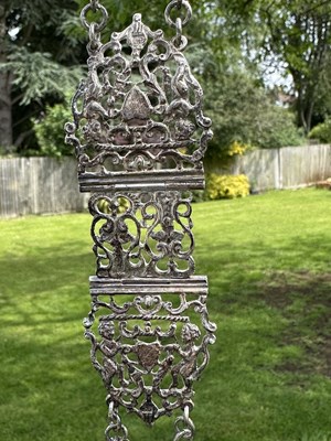 Lot 1035 - A substantial late Victorian silver belt by...