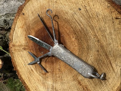 Lot 1079 - Victorian silver companion knife by Deakin &...