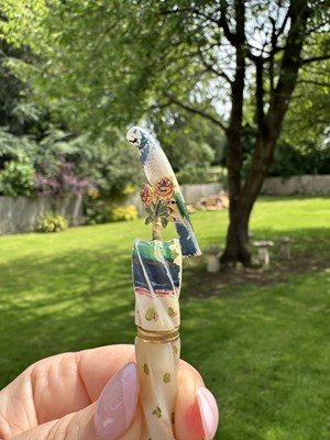 Lot 1065 - A Victorian novelty mother-of-pearl container...