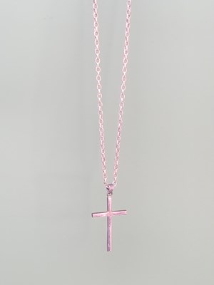 Lot 1772 - A silver Cross on a chain, the 58 cm belcher...
