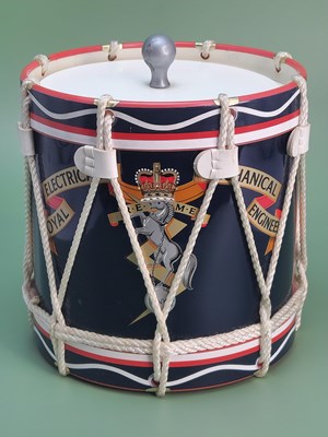 Lot 1780 - A vintage ice bucket formed as a military drum...