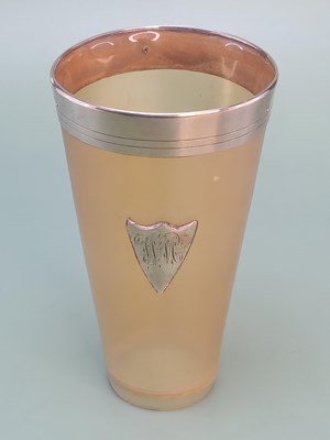 Lot 1779 - An antique translucent polished horn beaker...