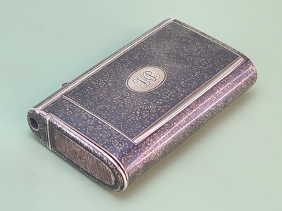 Lot 1737 - A rare 19th-century Russian Niello tobacco...