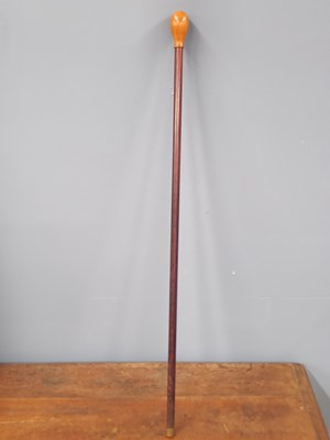 Lot 1836 - A rare antique novelty walking cane with...