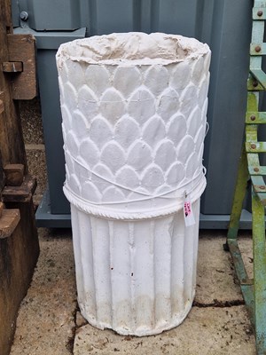 Lot 453 - A moulded plaster column element H 71 Ø 34cm