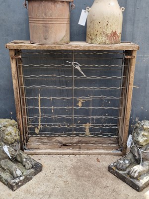 Lot 459 - A rustic wine rack H 112 W 112  D 49cm