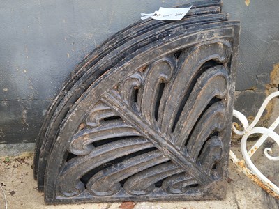 Lot 461 - Four cast iron parasol supports, Ø 114cm