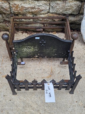 Lot 479 - Two iron fire grates of different designs
