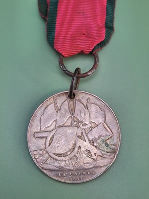 Lot 1344 - A Turkish Crimea Medal,1855, inscribed on the...