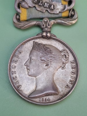 Lot 1337 - Victorian British Crimea Medal with bars for...