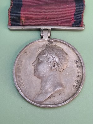Lot 1318 - A rare 1815 Waterloo medal awarded to Corporal...