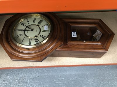 Lot 510 - A modern oak cased wall regulator clock