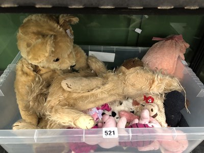 Lot 521 - Two teddy bears together with a collection of...