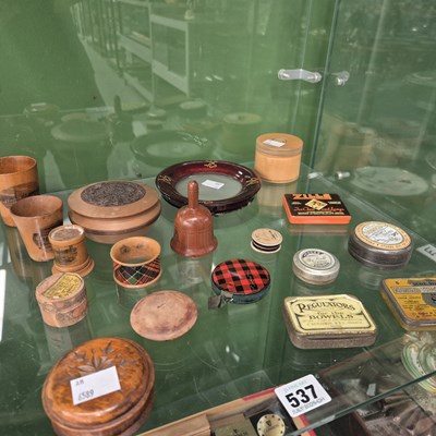 Lot 537 - Mauchline and tartan ware treen together with...
