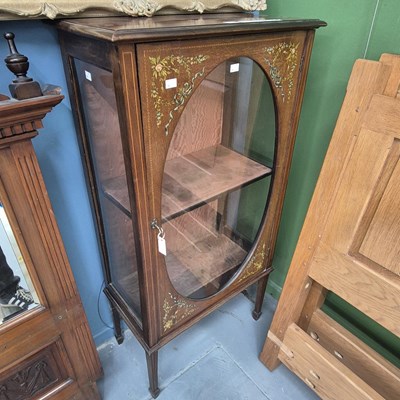 Lot 118 - An Edwardian mahogany display cabinet, the...