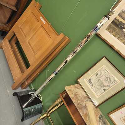 Lot 119 - An Art Deco style standard lamp with mirrored...