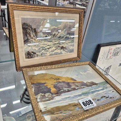 Lot 608 - R Mewburn and W Piper, shorelines, two framed...