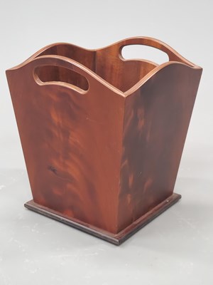 Lot 1719 - A Vintage Waste paper bin of square tapered...