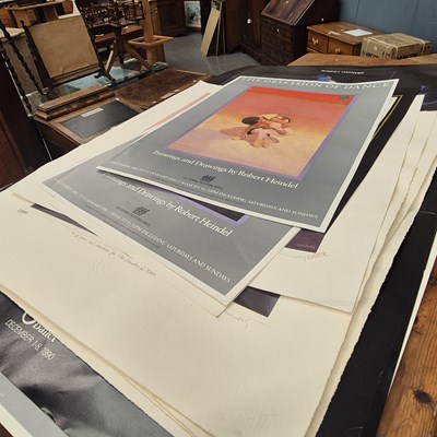 Lot 133 - A folio of loose prints including Robert Heindel