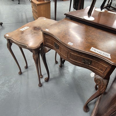 Lot 135 - A 20th century serpentine side table on...