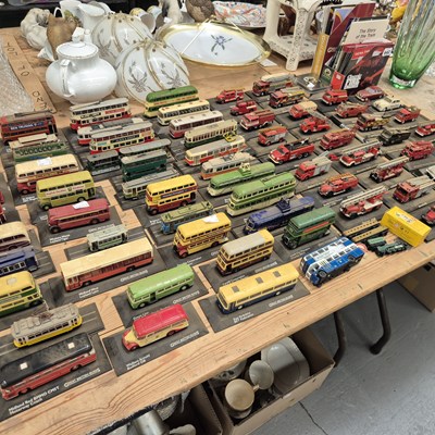 Lot 642 - Die cast toys: 'Great British Buses', trams...