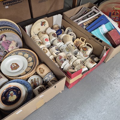Lot 645 - Coronation and Royal souvenir plates, mugs and...