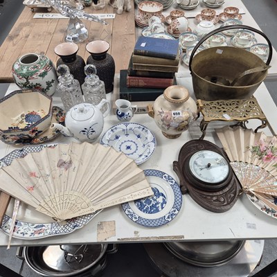 Lot 650 - Pairs of Mettlach vases and spirit decanters,...
