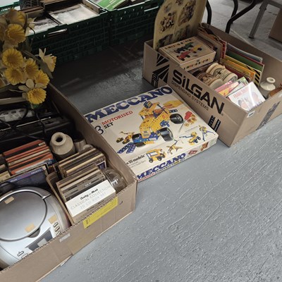Lot 656 - An Alba CD player, CDs, radios, a boxed...