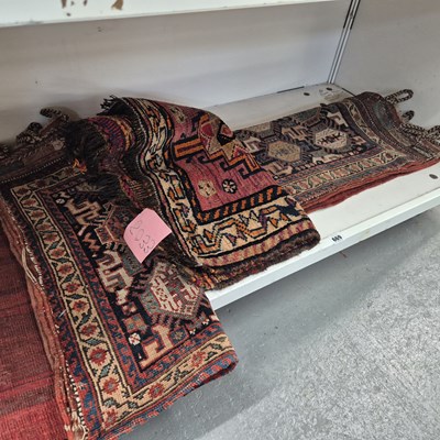 Lot 669 - Three Middle Eastern hand knotted wool rugs