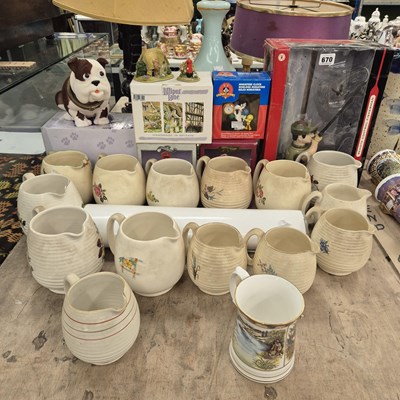 Lot 670 - Beswick jugs, a nodding model of Churchill dog,...