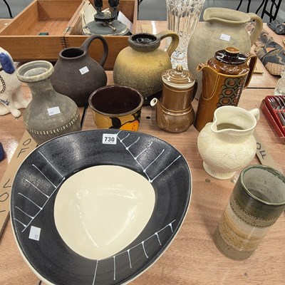 Lot 730 - A Moorcroft vase, other studio wares, and a...